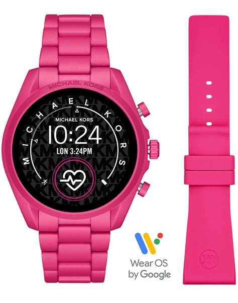 michael kors pink smartwatch|michael kors smartwatch for women.